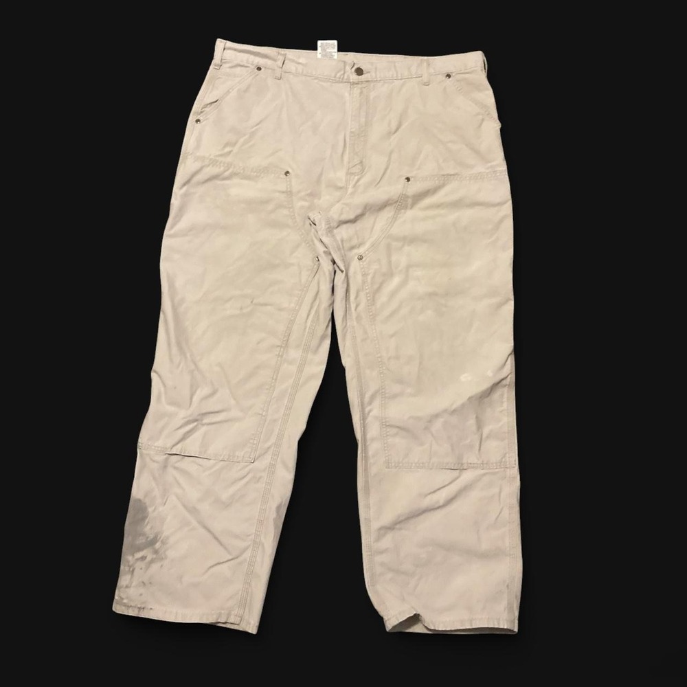 Carhartt vintage 2000s B195 Tan double knee carpenter pants 42/32
